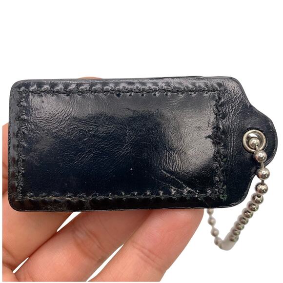 2" COACH Black Fob Bag Charm Hang tag Hangtag - Picture 2 of 2